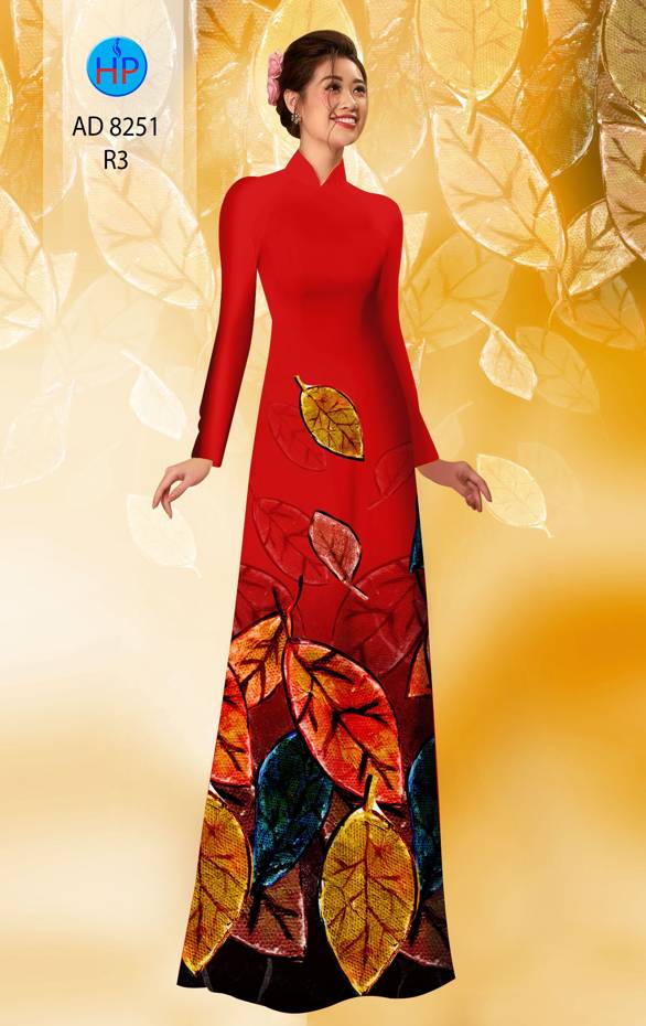 Vải Áo Dài In Hình Lá Mới Ra AD 8251 48 Vải Áo Dài In Hình Lá Mới Ra AD 8251