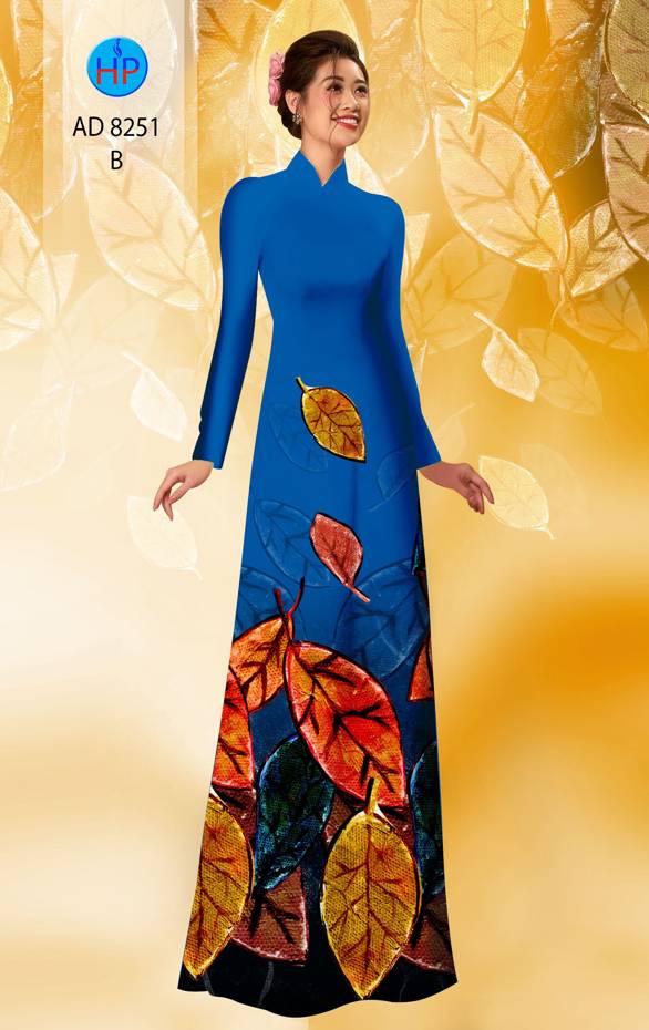 Vải Áo Dài In Hình Lá Mới Ra AD 8251 49 Vải Áo Dài In Hình Lá Mới Ra AD 8251