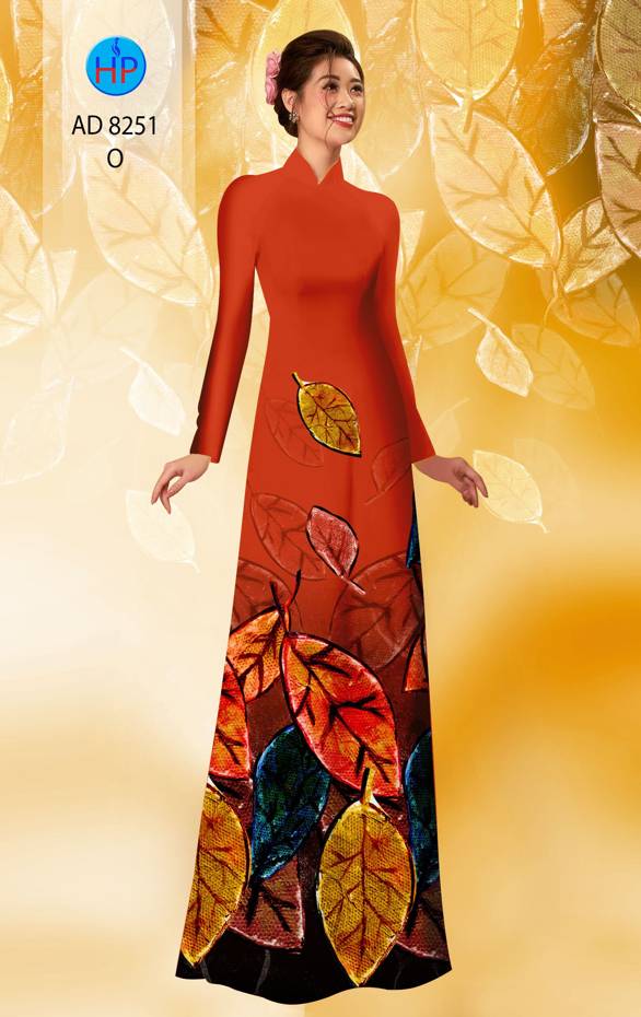 Vải Áo Dài In Hình Lá Mới Ra AD 8251 51 Vải Áo Dài In Hình Lá Mới Ra AD 8251