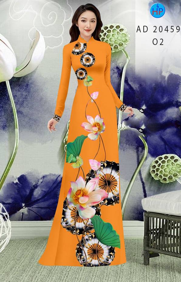 Vải Áo Dài Hoa Sen Thiết Kế 2021 AD 20459