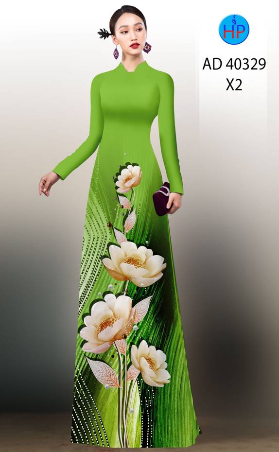 Vải Áo Dài Hoa In 3D Độc Đáo AD 40329 38 Vải Áo Dài Hoa In 3D Độc Đáo AD 40329