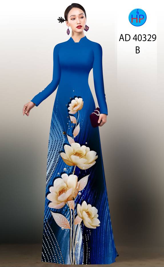 Vải Áo Dài Hoa In 3D Độc Đáo AD 40329 41 Vải Áo Dài Hoa In 3D Độc Đáo AD 40329