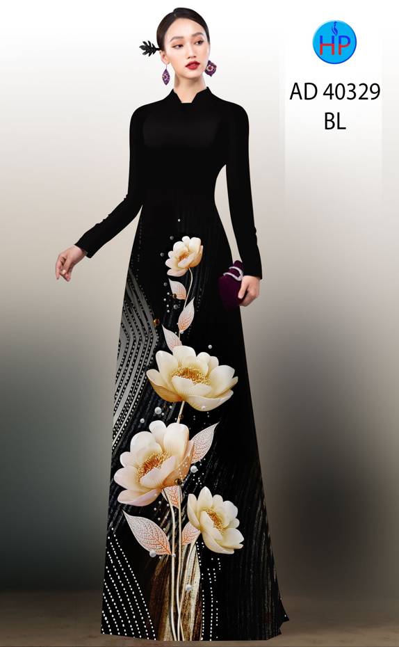Vải Áo Dài Hoa In 3D Độc Đáo AD 40329 46 Vải Áo Dài Hoa In 3D Độc Đáo AD 40329