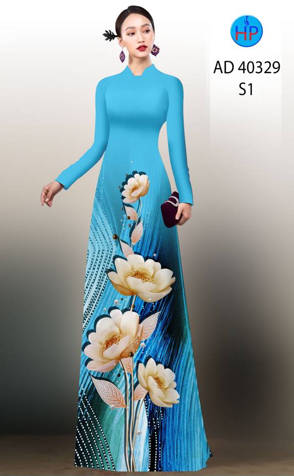 Vải Áo Dài Hoa In 3D Độc Đáo AD 40329 51 Vải Áo Dài Hoa In 3D Độc Đáo AD 40329