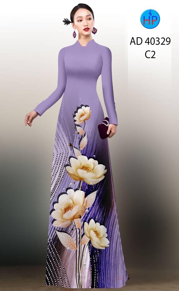 Vải Áo Dài Hoa In 3D Độc Đáo AD 40329 52 Vải Áo Dài Hoa In 3D Độc Đáo AD 40329