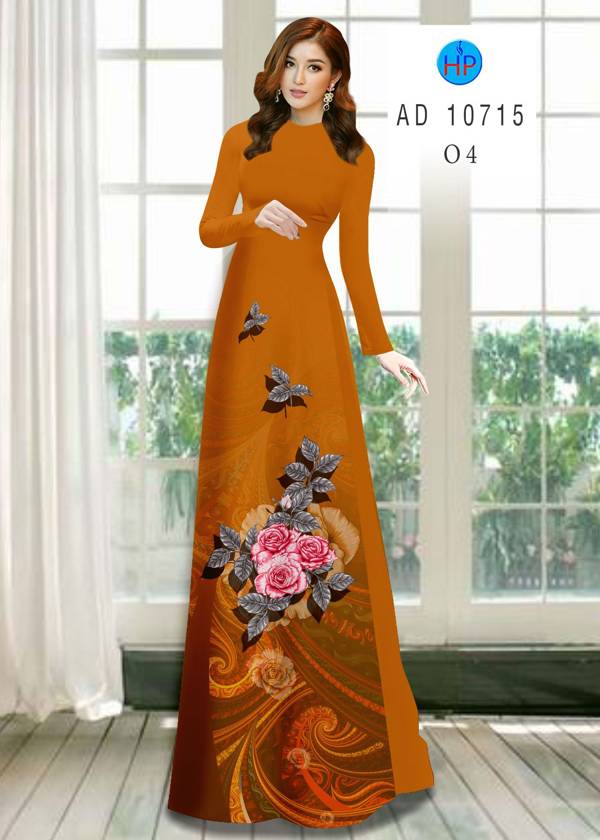 Vải Áo Dài Hoa Hồng Mới Ra AD 10715 39 Vải Áo Dài Hoa Hồng Mới Ra AD 10715