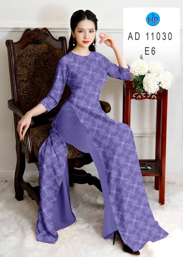 Vải Áo Dài Hoa Văn Mới Ra AD 11030