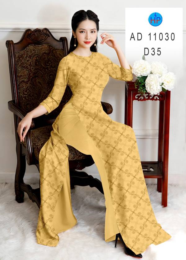 Vải Áo Dài Hoa Văn Mới Ra AD 11030