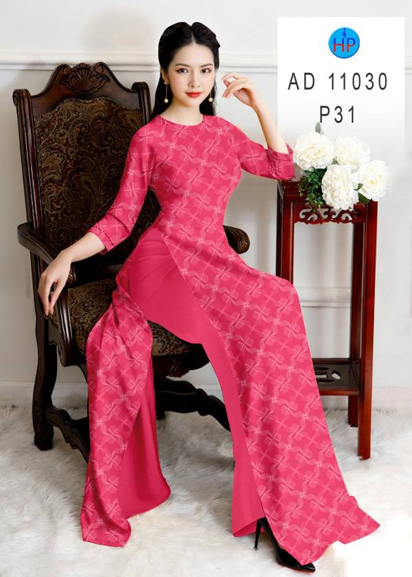 Vải Áo Dài Hoa Văn Mới Ra AD 11030