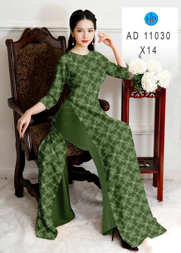 Vải Áo Dài Hoa Văn Mới Ra AD 11030