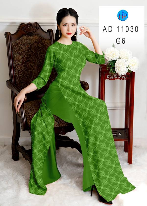 Vải Áo Dài Hoa Văn Mới Ra AD 11030