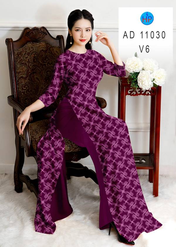 Vải Áo Dài Hoa Văn Mới Ra AD 11030