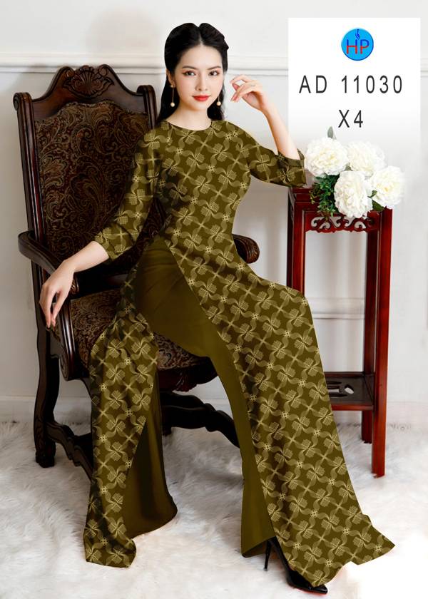 Vải Áo Dài Hoa Văn Mới Ra AD 11030