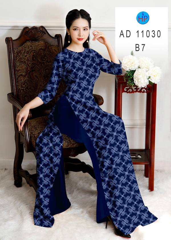 Vải Áo Dài Hoa Văn Mới Ra AD 11030