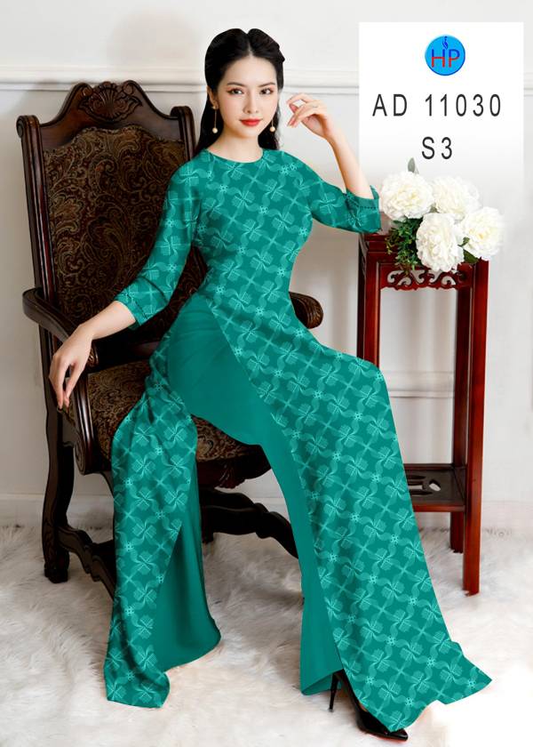 Vải Áo Dài Hoa Văn Mới Ra AD 11030