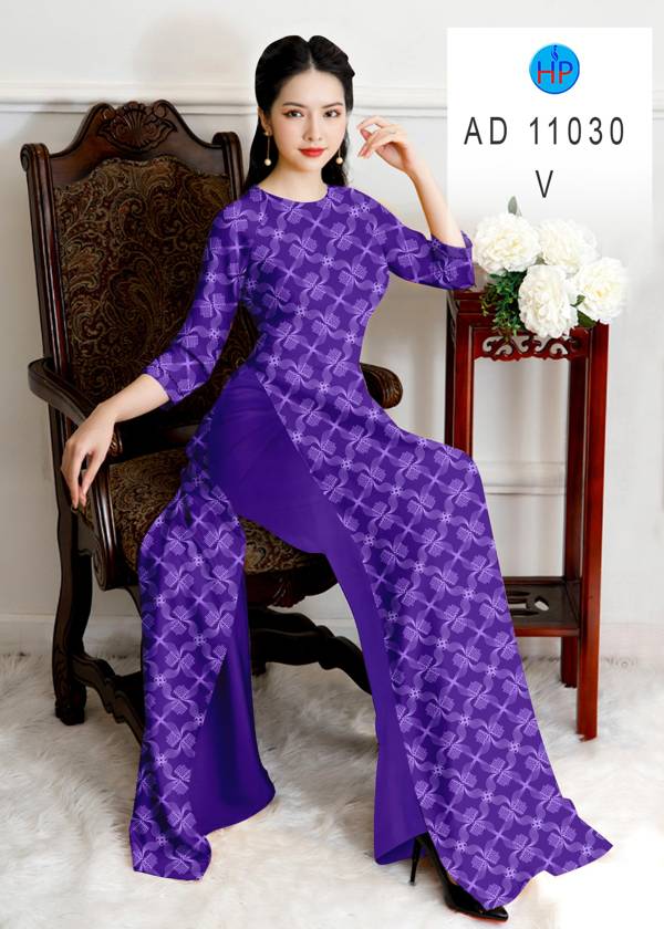 Vải Áo Dài Hoa Văn Mới Ra AD 11030