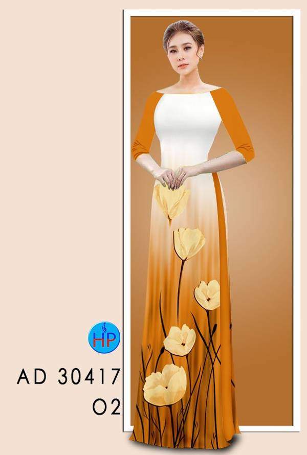Vải Áo Dài Hoa In 3D Vừa Ra AD 30417 42 Vải Áo Dài Hoa In 3D Vừa Ra  AD 30417
