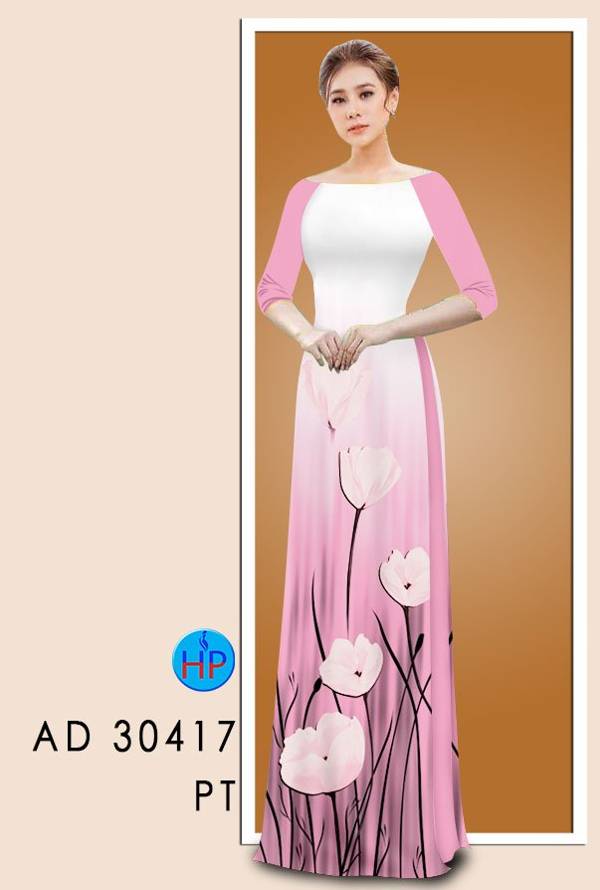 Vải Áo Dài Hoa In 3D Vừa Ra AD 30417 45 Vải Áo Dài Hoa In 3D Vừa Ra  AD 30417