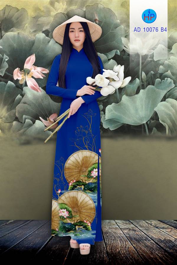 Vải Áo Dài Hoa Sen Mới Ra AD 10076 47 Vải Áo Dài Hoa Sen Mới Ra AD 10076