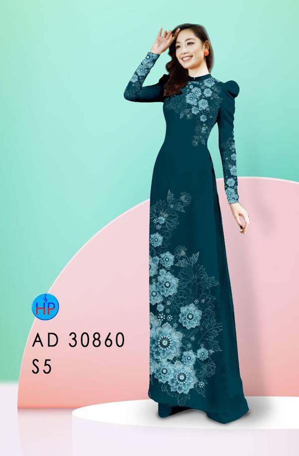 Vải Áo Dài Hoa In 3D Độc Đáo AD 30860 38 Vải Áo Dài Hoa In 3D Độc Đáo AD 30860