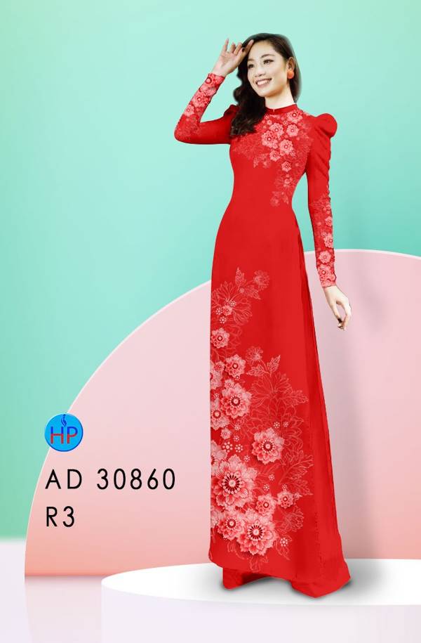 Vải Áo Dài Hoa In 3D Độc Đáo AD 30860 42 Vải Áo Dài Hoa In 3D Độc Đáo AD 30860