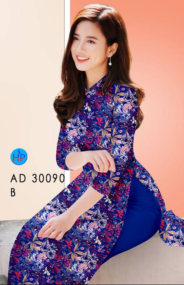 Vải Áo Dài Hoa Đều Độc Đáo AD 30090