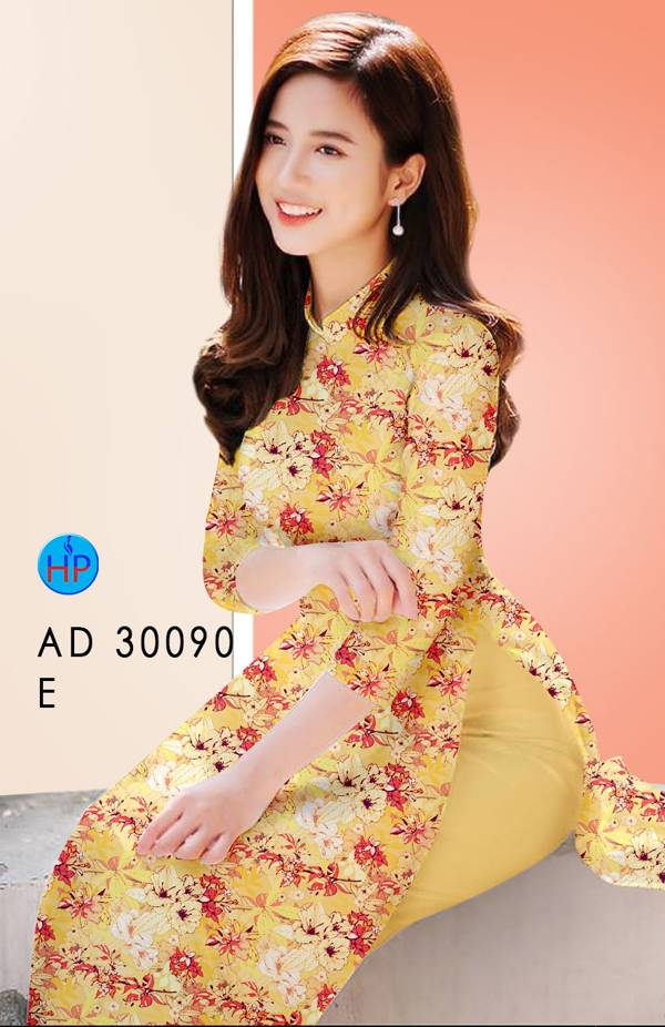 Vải Áo Dài Hoa Đều Độc Đáo AD 30090