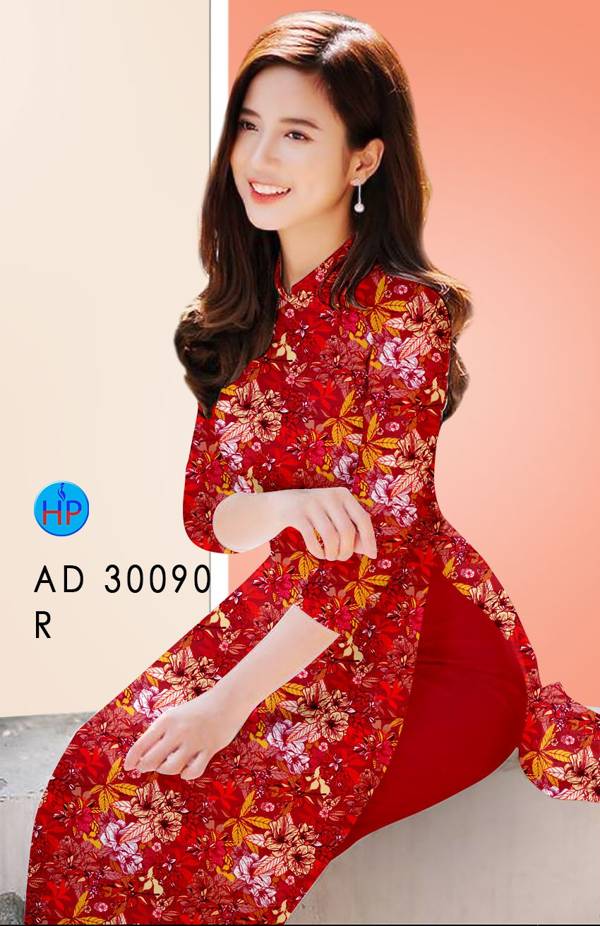 Vải Áo Dài Hoa Đều Độc Đáo AD 30090