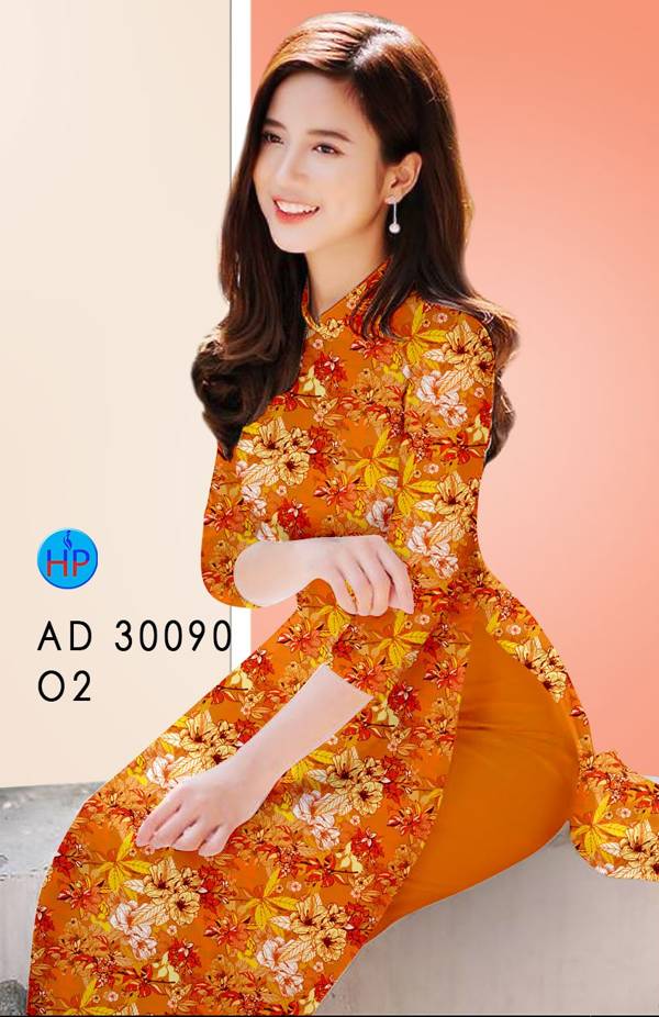 Vải Áo Dài Hoa Đều Độc Đáo AD 30090