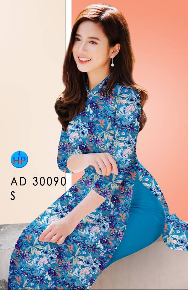 Vải Áo Dài Hoa Đều Độc Đáo AD 30090
