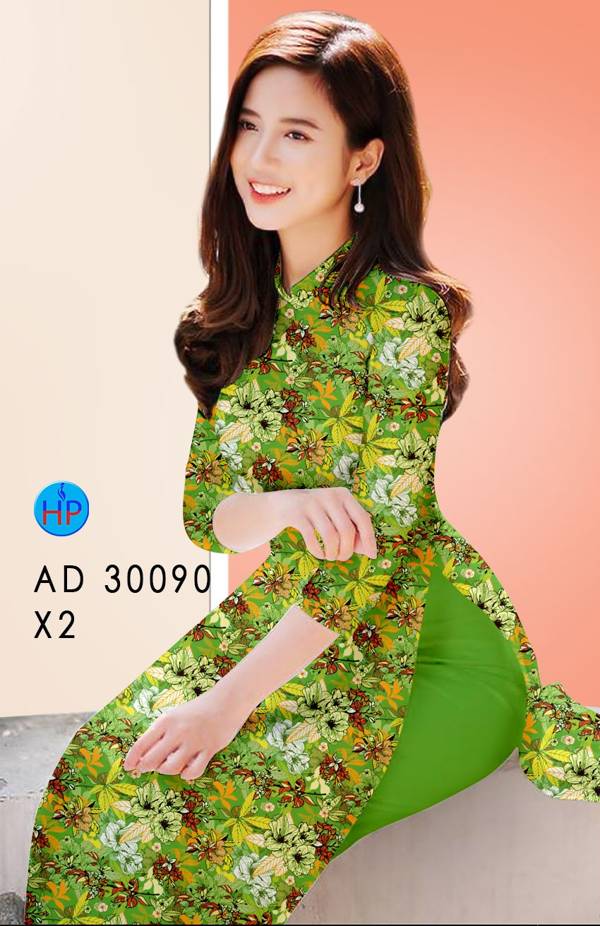 Vải Áo Dài Hoa Đều Độc Đáo AD 30090