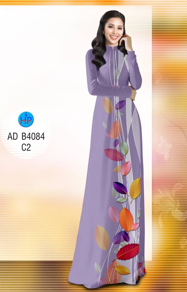 Vải Áo Dài In Hình Lá Độc Đáo AD B4084 39 Vải Áo Dài In Hình Lá Độc Đáo AD B4084