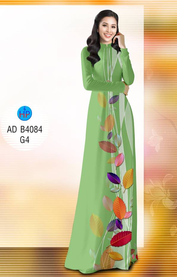 Vải Áo Dài In Hình Lá Độc Đáo AD B4084 43 Vải Áo Dài In Hình Lá Độc Đáo AD B4084