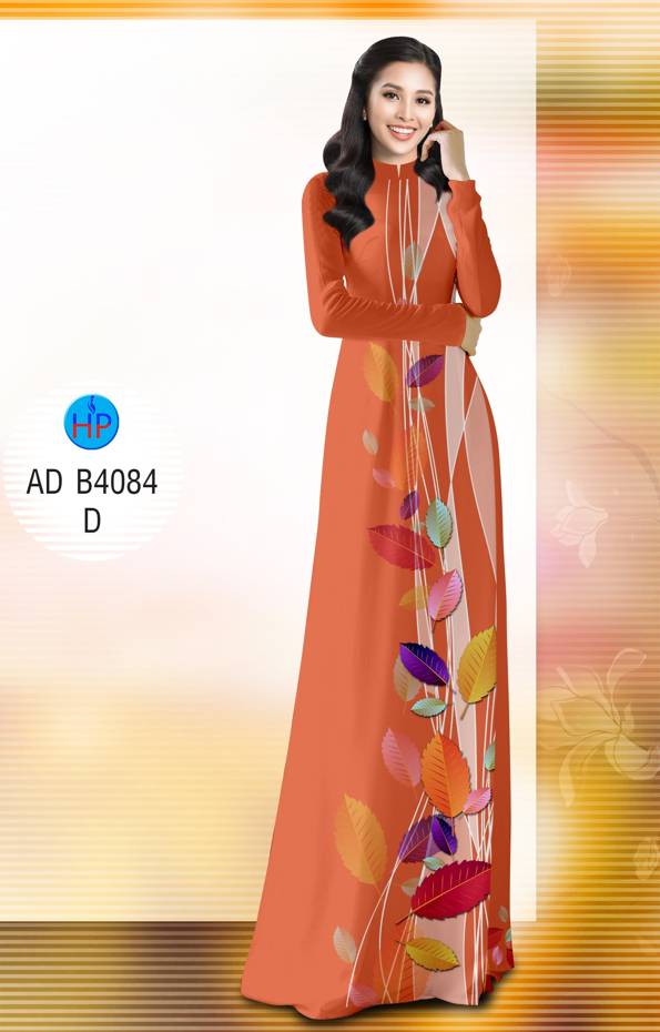 Vải Áo Dài In Hình Lá Độc Đáo AD B4084 41 Vải Áo Dài In Hình Lá Độc Đáo AD B4084