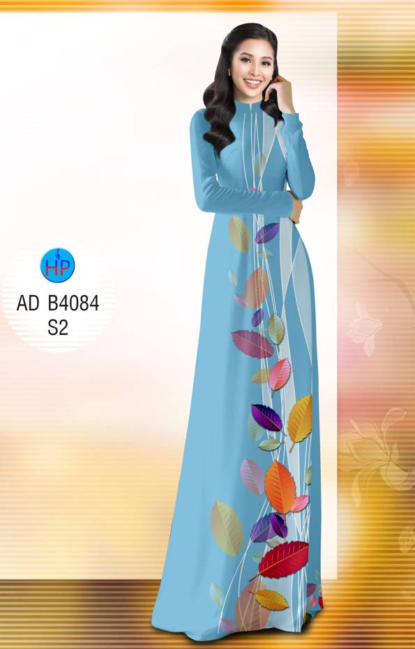 Vải Áo Dài In Hình Lá Độc Đáo AD B4084 46 Vải Áo Dài In Hình Lá Độc Đáo AD B4084