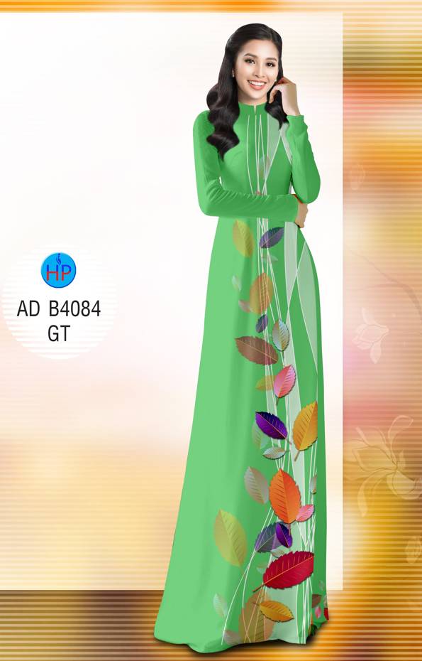 Vải Áo Dài In Hình Lá Độc Đáo AD B4084 47 Vải Áo Dài In Hình Lá Độc Đáo AD B4084