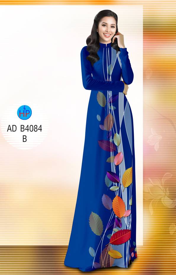 Vải Áo Dài In Hình Lá Độc Đáo AD B4084 50 Vải Áo Dài In Hình Lá Độc Đáo AD B4084