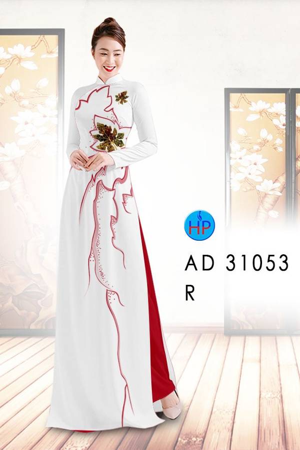 Vải Áo Dài Hình Lá Thiết Kế 2021 AD 31053 40 Vải Áo Dài Hình Lá Thiết Kế 2021 AD 31053