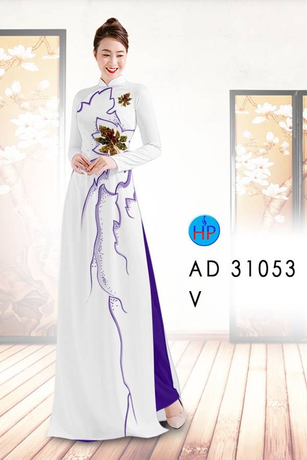 Vải Áo Dài Hình Lá Thiết Kế 2021 AD 31053 45 Vải Áo Dài Hình Lá Thiết Kế 2021 AD 31053