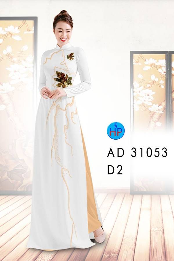 Vải Áo Dài Hình Lá Thiết Kế 2021 AD 31053 50 Vải Áo Dài Hình Lá Thiết Kế 2021 AD 31053