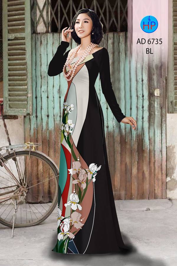 Vải Áo Dài Hoa Văn Thiết Kế 2021 AD 6735