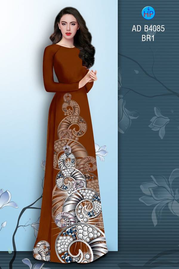 Vải Áo Dài Hoa Văn Thiết Kế 2021 AD B4085