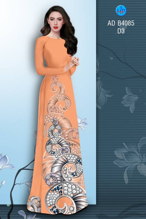 Vải Áo Dài Hoa Văn Thiết Kế 2021 AD B4085
