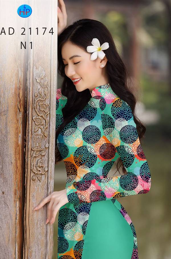 Vải Áo Dài Hoa Đều Kiểu Mới AD 21174