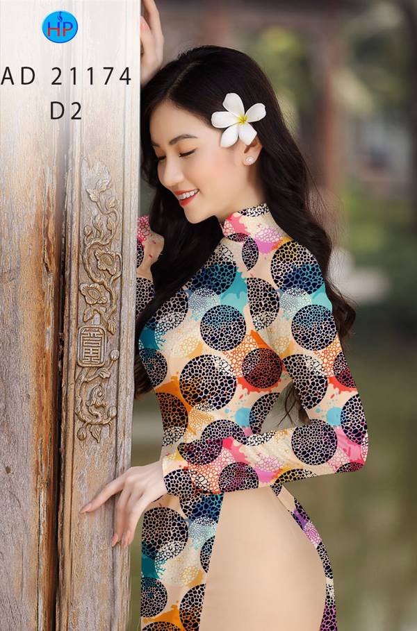 Vải Áo Dài Hoa Đều Kiểu Mới AD 21174