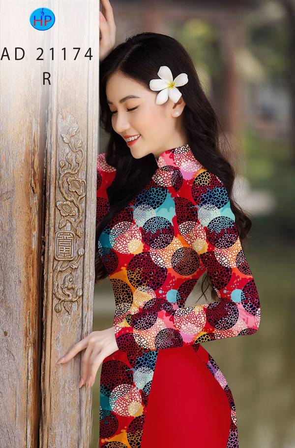 Vải Áo Dài Hoa Đều Kiểu Mới AD 21174