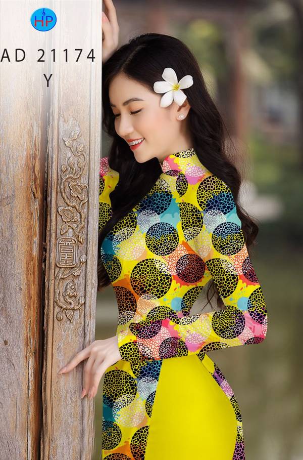 Vải Áo Dài Hoa Đều Kiểu Mới AD 21174