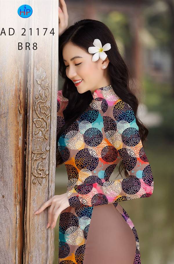 Vải Áo Dài Hoa Đều Kiểu Mới AD 21174