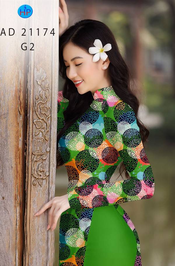 Vải Áo Dài Hoa Đều Kiểu Mới AD 21174