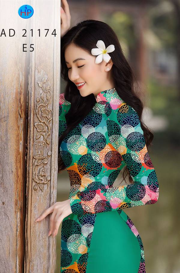 Vải Áo Dài Hoa Đều Kiểu Mới AD 21174